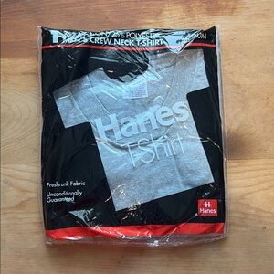 Hanes Mens grey Crew Neck T Shirt 1992 Deadstock USA Small Vintage 90s